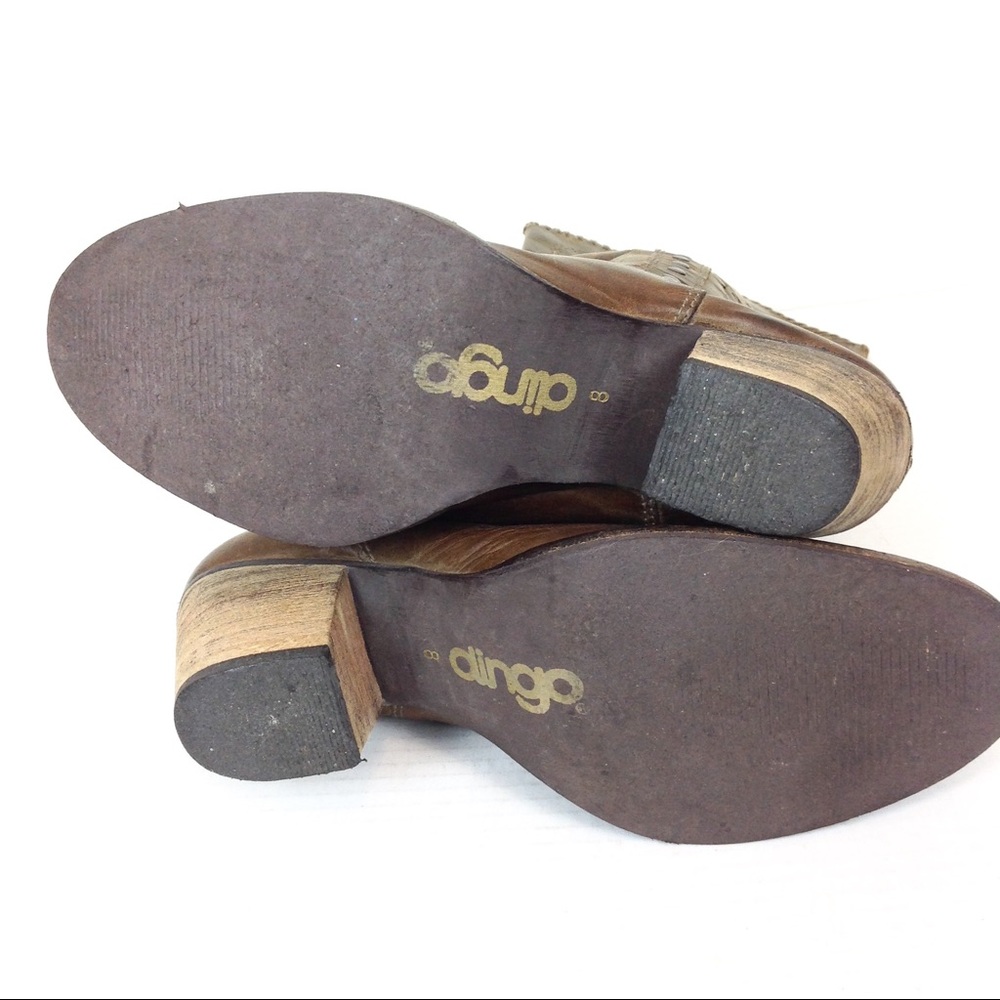 SOLD Dingo Leather Laser Cut Western Boots 8 -N787 - Picture 3 of 7